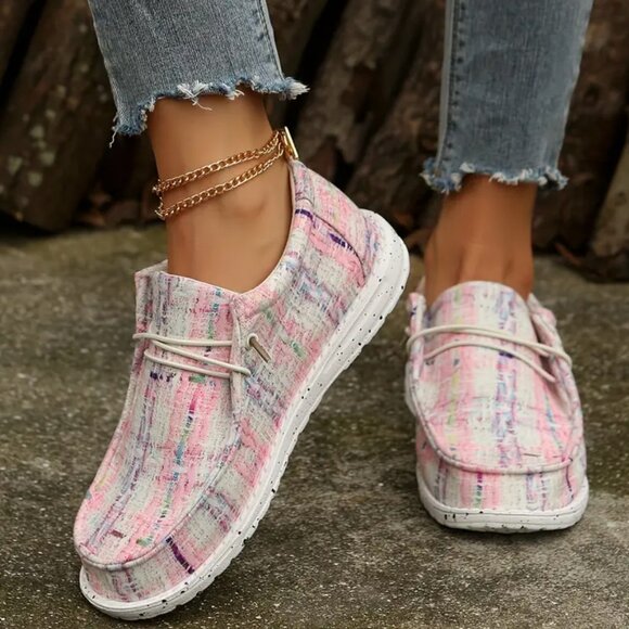 WOMEN: PINK CONFETTI SLIP-ON SHOES - Picture 4 of 15